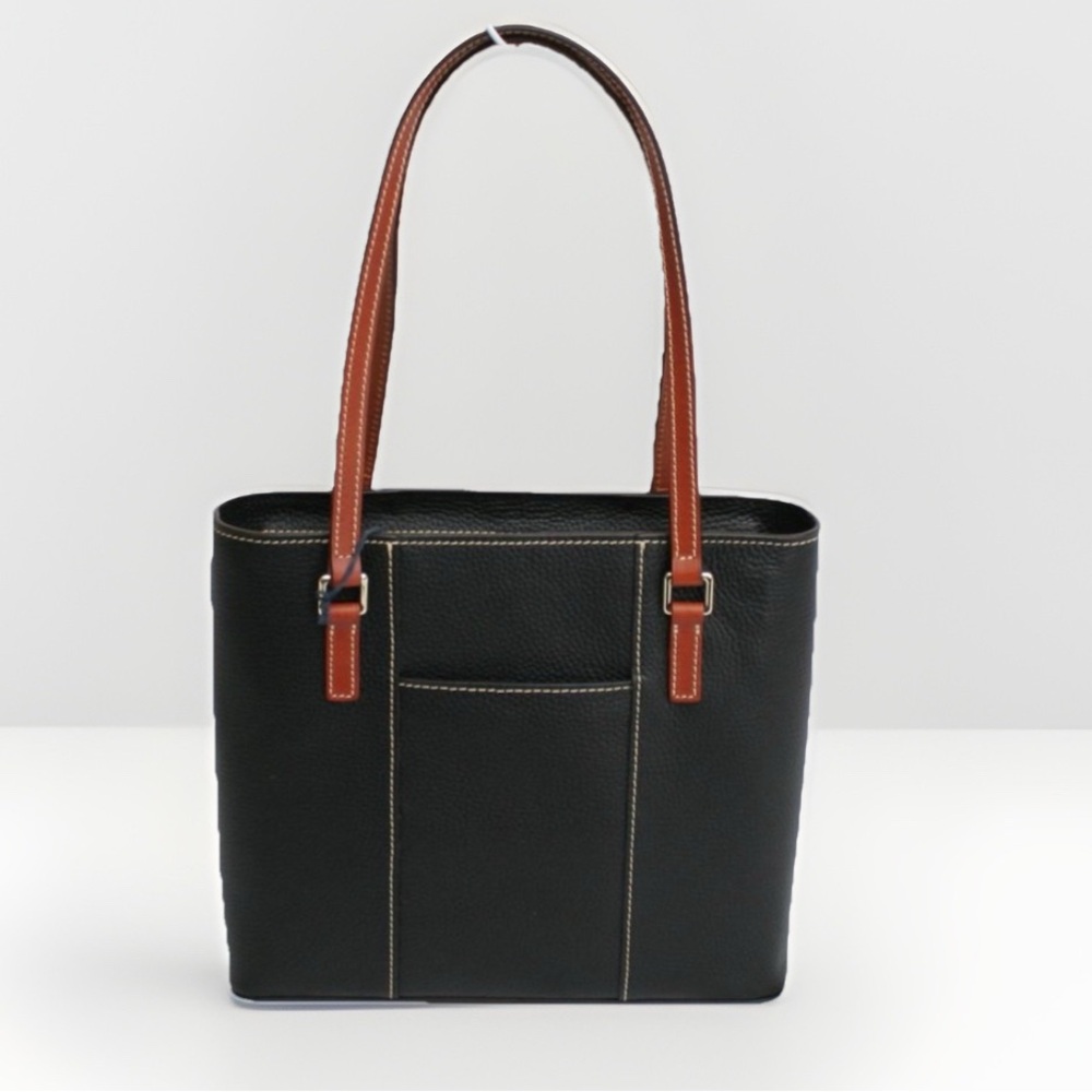 Dooney & Bourke Black and Brown Tote - Picture 3 of 16